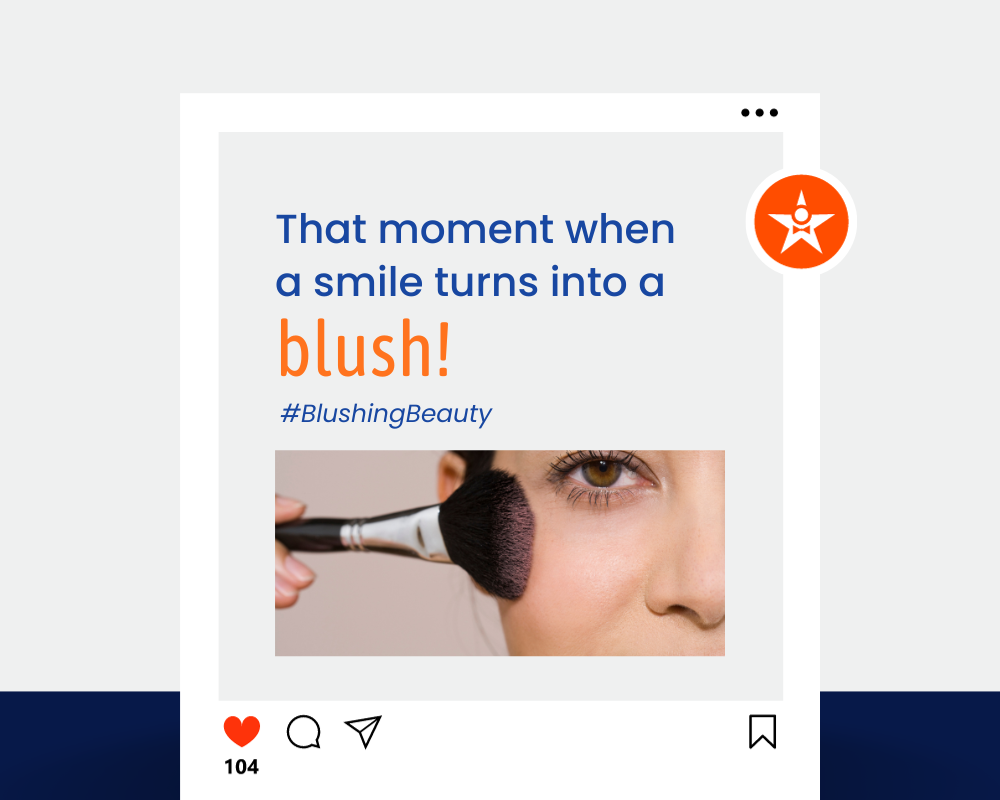 Blush Captions with Hashtags