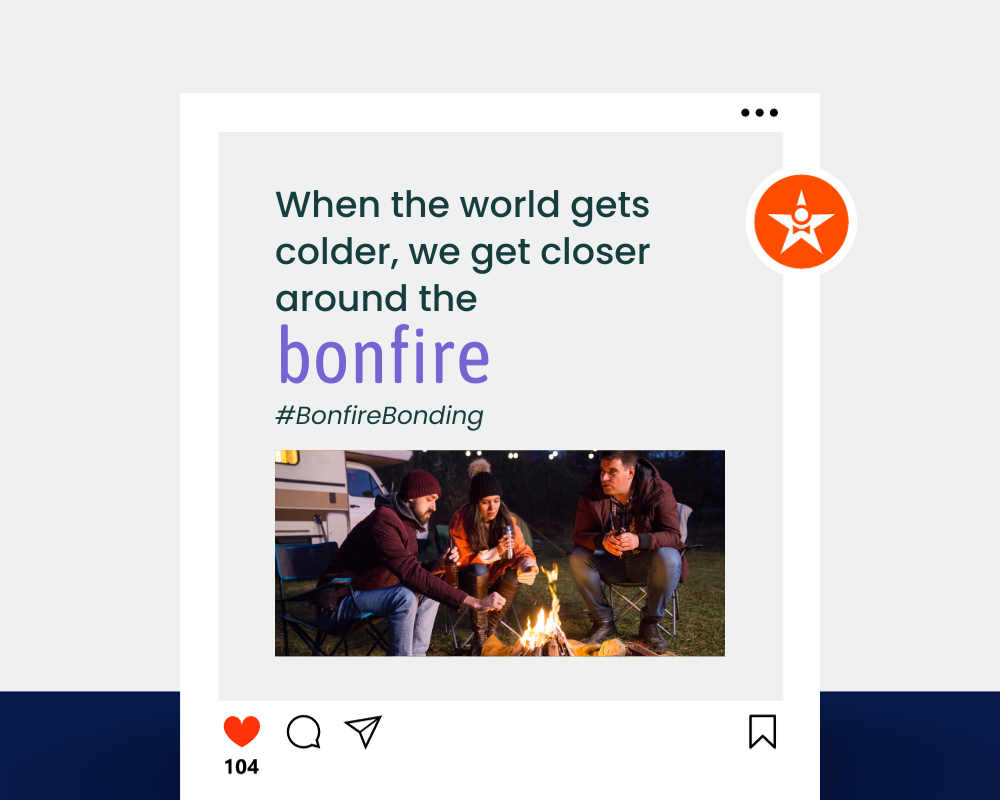 Caption for Bonfire in Winter