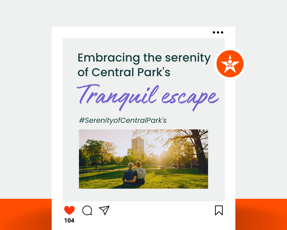Central Park captions with hashtags