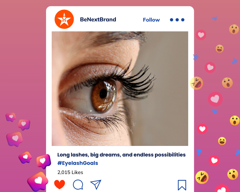 Eyelash Captions for Instagram