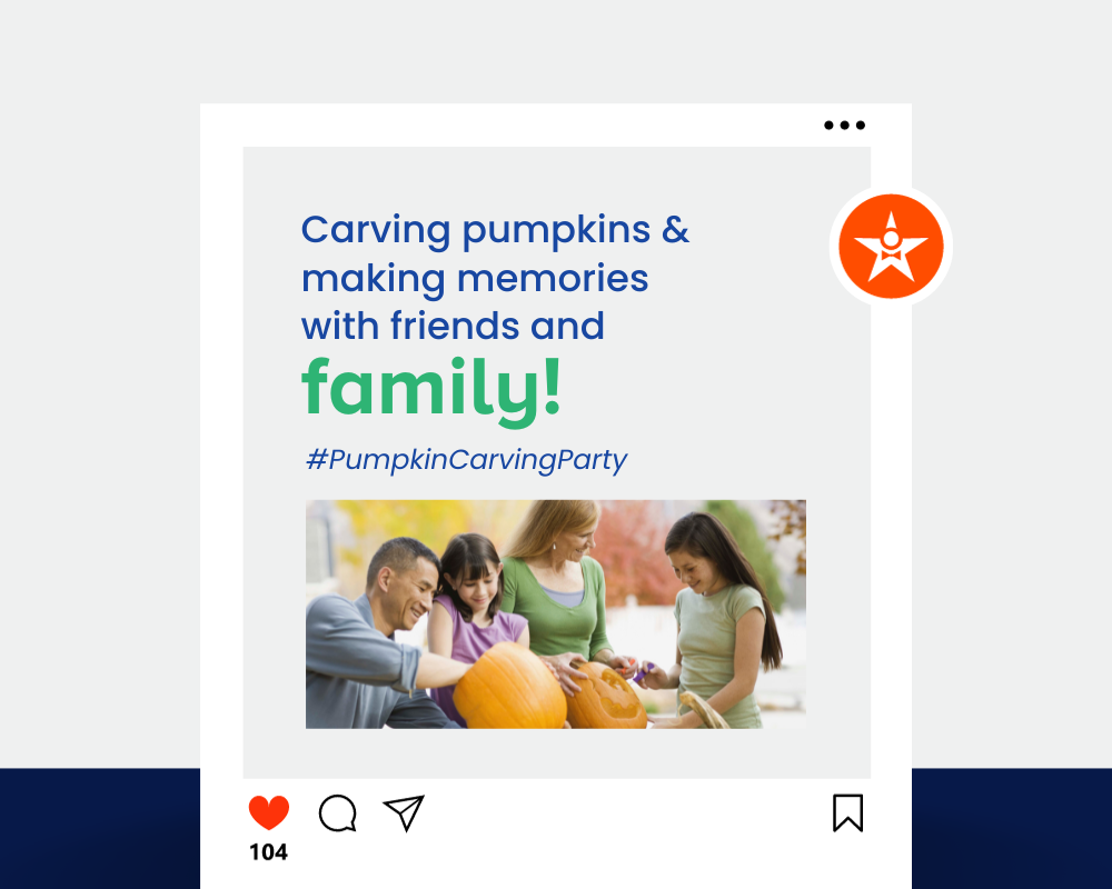 Pumpkin Carving Captions with Hashtags