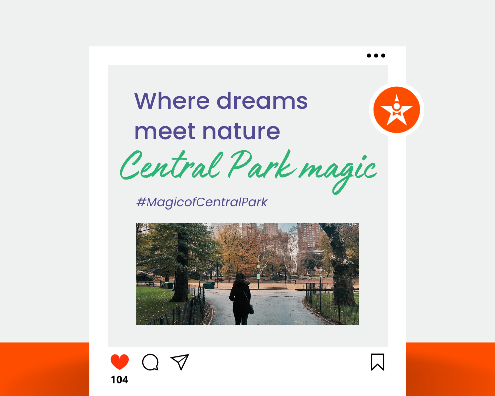 Short central park captions