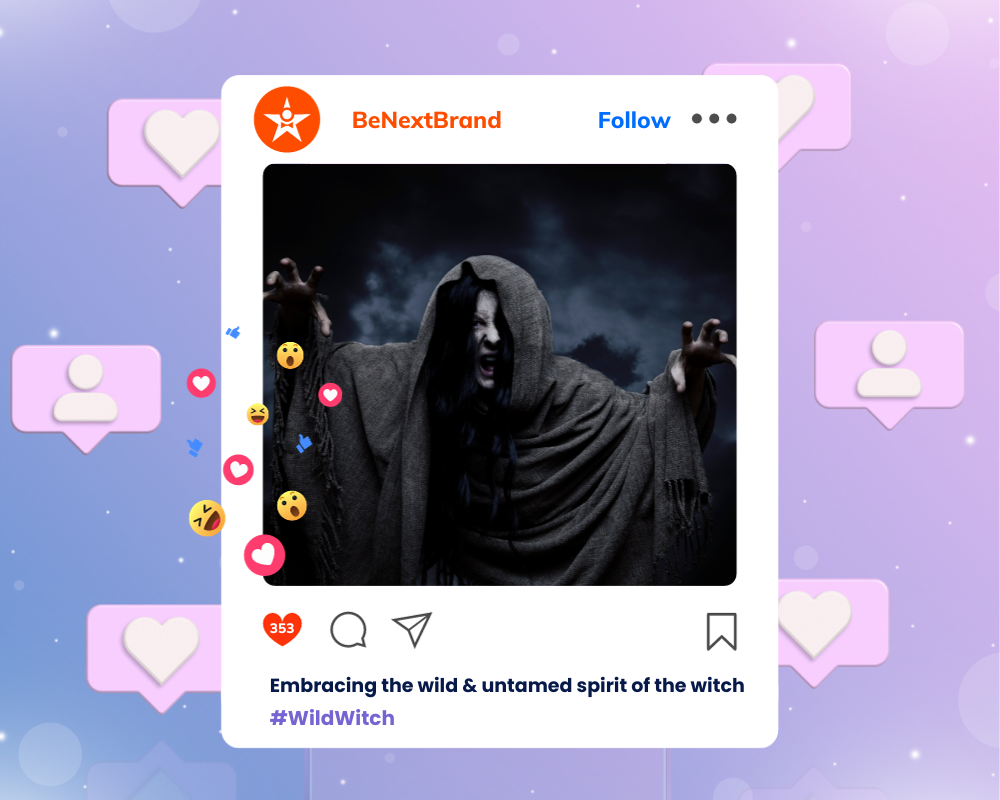 Witch Captions with Emojis